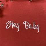 Letter Embroidery Function Buttoned Butt Flap Onesies ME-Q764