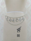 Shiny Rhinestone Letter Waist Chain BYCF-0137