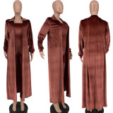 Sexy Full Sleeve Long Cloak+Tube Jumpsuit 2 Piece Sets CQ-155