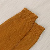 Contrast Color Knitted Midi Length Sweater Cardigan FSXF-F334