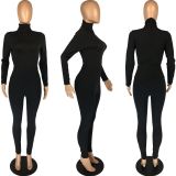 Solid Long Sleeve Bodysuit+Pants 2 Piece Sets LM-8301