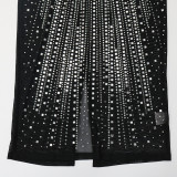 Plus Size Hot Drilling Sleeveless Backless Slim Club Dress CYA-9420
