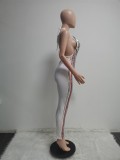 Sexy Sequin Deep V Neck Backless Bandage Jumpsuit ME-Q176