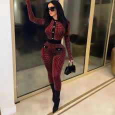 Sexy Long Sleeve Tight Jumpsuit SH-390258