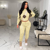 Solid Plush Long Sleeve Two Piece Sets TR-1191