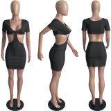 Sexy Elegant Slim Cutout Dress FSL-F170