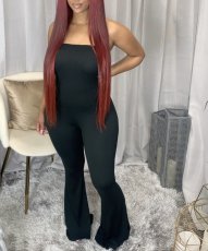 Sexy Off Shoulder Flared Tube Jumpsuit XYMF-88096