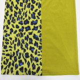 Plus Size Leopard Patchwork Long Sleeve Maxi Dress CYA-1851