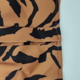 Casual Printed Long Sleeve Sashes Maxi Dress SMR-10828