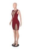 Sexy Rhinestone Sleeveless Bodycon Club Dress MZ-2699