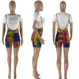 Plus Size Suspenders Shorts+T Shirt 2 Piece Sets NYMF-CL202