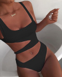 Sexy Hollow Out Bikini One-Piece Swimsuit CASF-8971