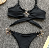 Summer Sexy Simple Round Ring Swimwear Bikinis CSYZ-W19176
