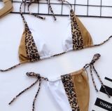 Leopard Patchwork Sexy Swimsuit Bikini 2 Piece Sets CSYZ-W19220