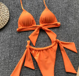 Sexy Simple Halter Neck Bikini Two Piece Set CSYZ-19126