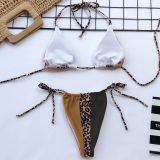 Leopard Patchwork Sexy Swimsuit Bikini 2 Piece Sets CSYZ-W19220