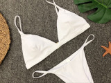 Sexy Solid Color Bikinis Swimsuit Two Piece Set CSYZ-1760
