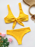 Solid Bow-Knot Bikini 2 Piece Sets CASF-8613