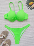 Solid Underwired Bikini 2 Piece Sets CASF-6279