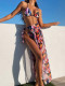 Beach Swimsuit Print Bikinis And Skirts Three Piece Set CSYZ-B256W
