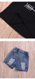 Kids Boy Tank Top+Ripped Jeans Shorts 2 Piece Sets YKTZ-2070
