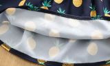 Kids Girl Pineapple Print Top+Hole Jeans Shorts 2 Piece Sets YKTZ-2206