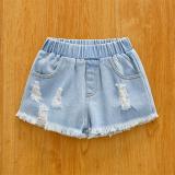 Kids Girl Tie Dye Top+Jeans Shorts 2 Piece Sets YKTZ-2208