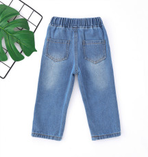 Kids Girl Soft Denim Jeans Pants YKTZ-2302#