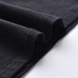 Kids Boy Black T Shirt+Jeans Shorts 2 Piece Sets YKTZ-g16