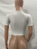 Solid Short Sleeve Slim T Shirt XMEF-1169