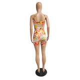 Sexy Printed Vest Top And Shorts 2 Piece Sets GCNF-0119