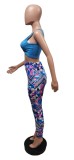 Sexy Printed Vest Top And Pants 2 Piece Sets YUEM-66989