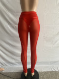 Sexy Mesh Patchwork Skinny Pants (Without Top)XMEF-1163