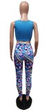 Sexy Printed Vest Top And Pants 2 Piece Sets YUEM-66989