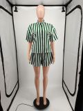Casual Striped Shirt Top And Shorts 2 Piece Sets YIM-245