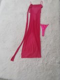 Sexy Seaside Backless Long Dress+Thong 2 Piece Sets AL-275
