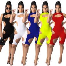 Sexy Hole Hollow Out Sleeveless Tight Romper PIN-8673