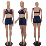 Sexy Bra Top And Shorts Two Piece Sets YD-8566