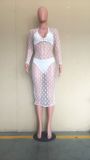 Sexy Mesh See Through Club Dress+Lingerie 3 Piece Sets ORY-Y5190