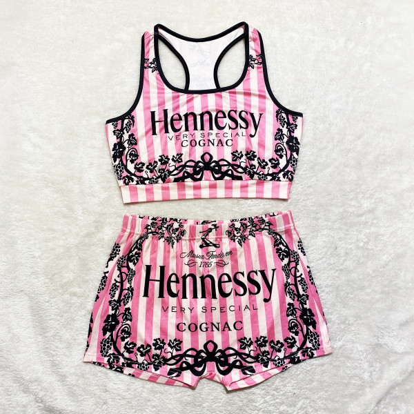 Sexy Printed Tank Top And Shorts 2 Piece Sets SHD-9364