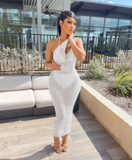 Sexy Fishnet Sleeveless See Through Seaside Maxi Dress TR-1197