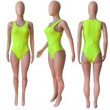 Sexy Sleeveless Bodysuit+See Through Pants 2 Piece Sets HHF-99110