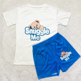 Casual Printed T Shirt And Shorts 2 Piece Sets SHD-9372