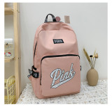 Pink Letter Backpack Student Bag GBRF-171