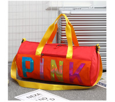 PINK Letter Pathchwork Travel Sports Storage Bag GBRF-162