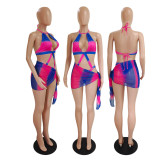 Fashion Sexy Print Swimsuit Three Piece Set GDYF-6928