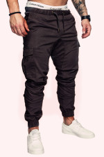 Men's Solid Color Tether Casual Pants FLZH-8811