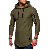 Men's Solid Color Long Sleeve Hoodie FLZH-ZW61