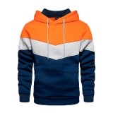 Street Casual Colorblock Hooded Sports Sweatshirt FLZH-ZW105