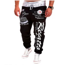 Men Drawstring Letter Printed Fashion Pants FLZH-8753